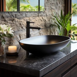 raised bathroom sink